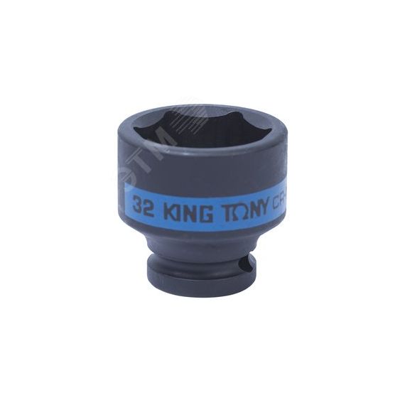 Головка торцевая ударная шестигранная 1/2', 32 мм King Tony 453532M