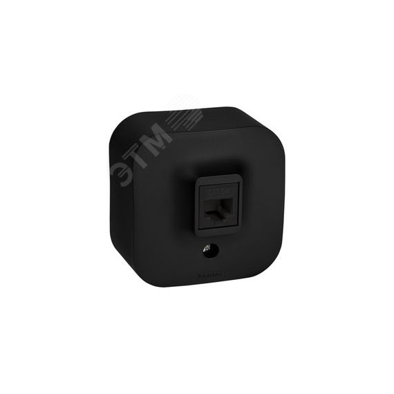 Розетка компьютерная RJ45 категория 5e UTP - Legrand Quteo - IP20 накладной монтаж - чёрный матовый Daccord/Legrand 782480