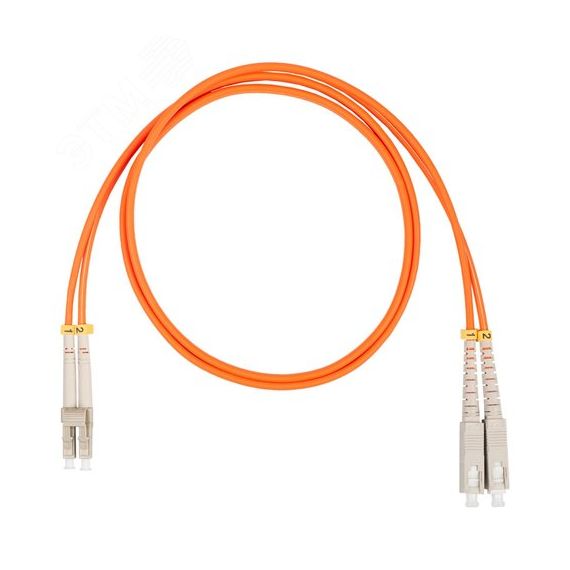 Шнур оптический коммутационный (патч-корд), LC-SC, дуплекс (duplex) OM2, нг(А)-HF, оранжевый, 7,0 м Datarex DR-220156