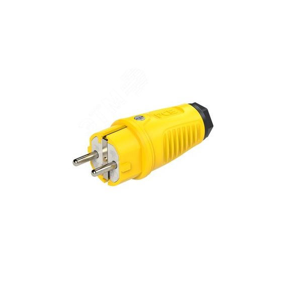Вилка каб 16A/250V/2P+E/IP54 корпус желтый, маркер черный PCE 0511-es