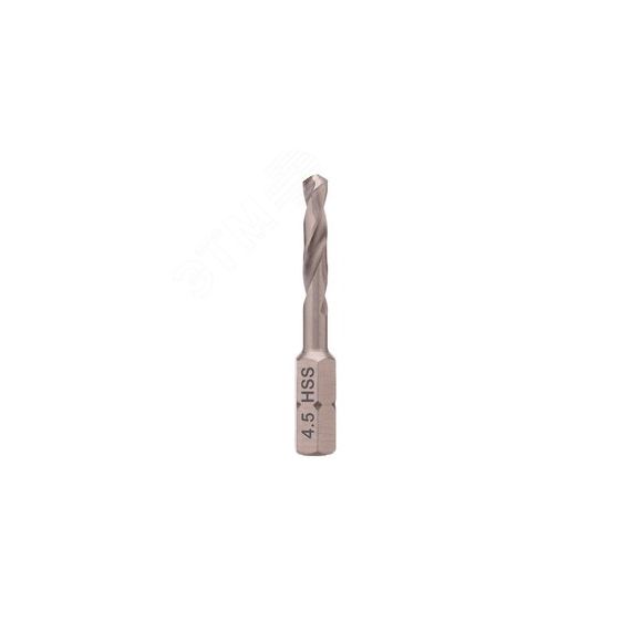 Сверло по металлу Hex-1/4'' 4,5x46/24мм h8 3xD HSS-G 118 градусов Voelkel V67145
