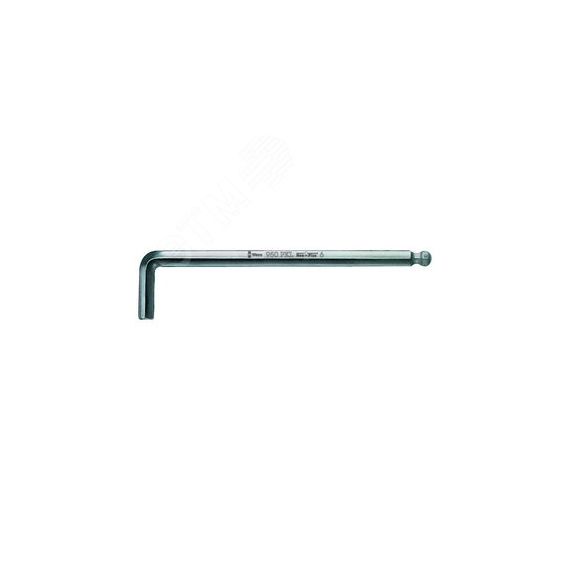 Ключ Г-образный 950 PKL хромированный с шаром 6 x 180 мм WERA WE-022062