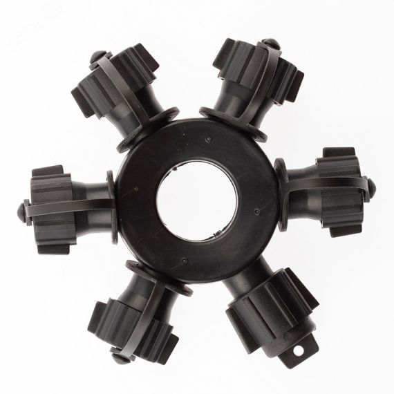 Разветвитель ERAPS-OR для гирлянд IP65 круговой 6 гнезд черный ЭРА Б0051885