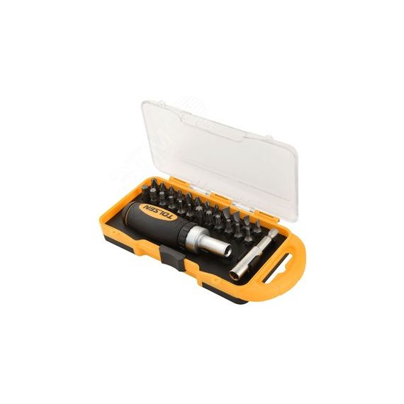 Набор вставок (бит) 1/4'', PH, PN, Hex, Torx, Slotted, 26 предметов Tolsen TT20034