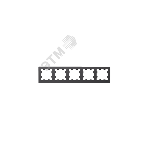 ATLASDESIGN 5-постовая РАМКА, универсальная, БАЗАЛЬТ SE (Systeme) ATN001405