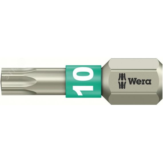 Бита 3867/1 TS TORX нержавеющая сталь хвостовик 1/4 C 6.3 TX 10 x 25 мм WERA WE-071032