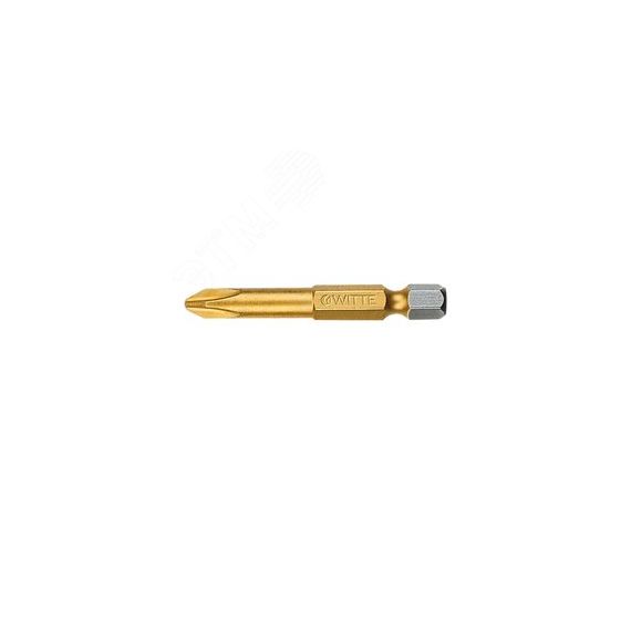 Бита PH1 х 50 мм 1/4'' E6.3 Industrial TiN покр. нитрид титана WITTE 275512000
