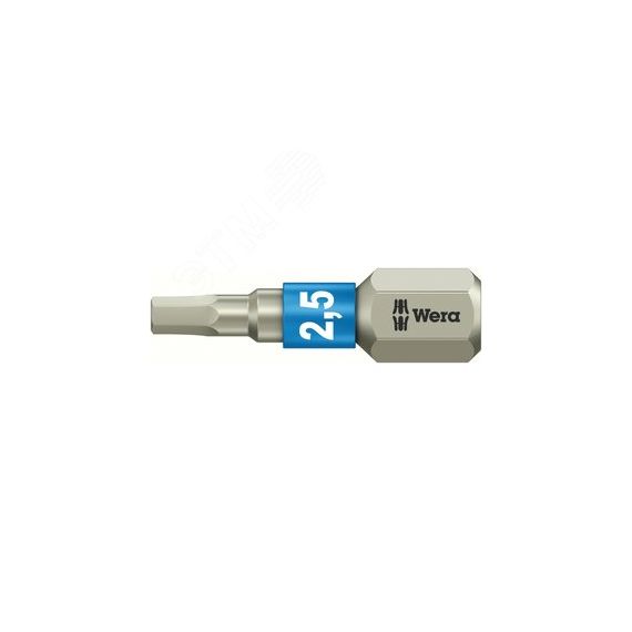 Бита под внутренний шестигранник 3840/1 TS Hex-Plus нержавеющая сталь хвостовик 1/4 C 6.3 2.5 x 25 мм WERA WE-071072