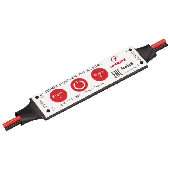 Диммер SMART-MINI-DIM (12-24V, 1x4A) (ARL, IP20 Пластик, 5 лет) Arlight 031600
