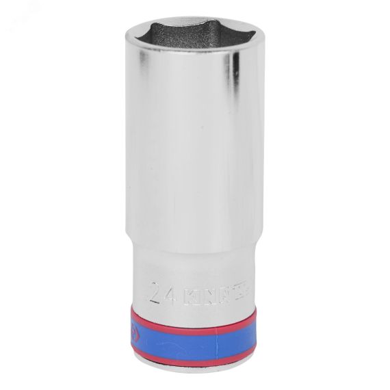 Головка торцевая глубокая шестигранная 1/2', 24 мм King Tony 423524M