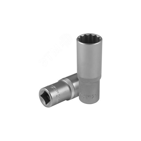 Головка торцевая глубокая 12-гранная 1/2''DR, 21 мм Jonnesway S04HD4721