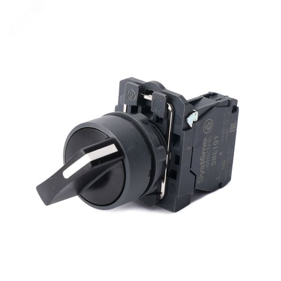 Переключатель SB5 в сборе модульный 22мм 2 позиции с фиксацией 1НО SE (Systeme) SB5AD21