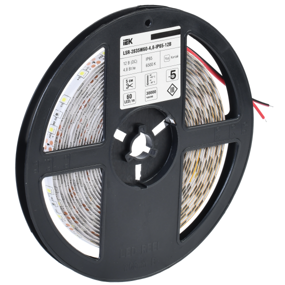 Лента светодиодная 5м LSR-2835W60-4,8-IP65-12В IEK Лента светодиодная 5м LSR-2835W60-4,8-IP65-12В IEK