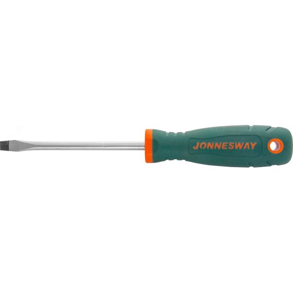 Отвертка стержневая шлицевая ANTI-SLIP GRIP, SL6.5х100 мм Jonnesway D77S6100
