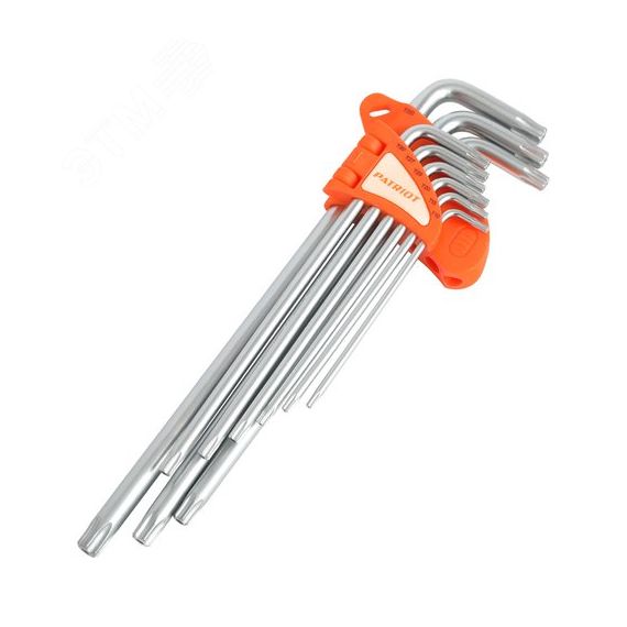 Набор ключей  SKТ-9EL, TORX, экстра длинные,  T10-T50, CRV, 9 шт Patriot 350002005