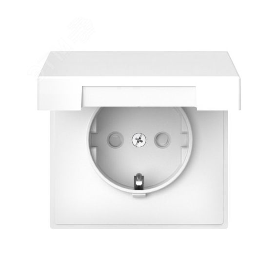 ARTGALLERY розетка с заземл. со шторк. с крышкой, 16А, IP20, механизм, белый SE (Systeme) GAL000146