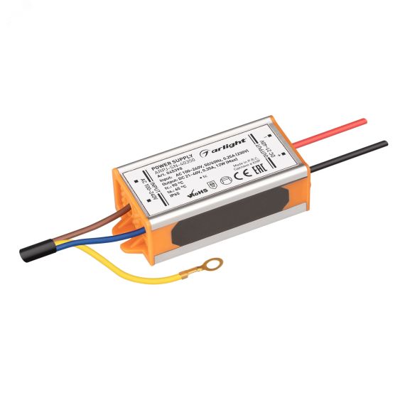 Блок питания ARPJ-SN-40350 (12W, 21-40V, 350mA) (Arlight, IP65 Металл, 3 года) Arlight 045398