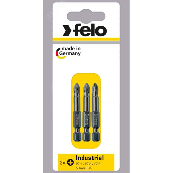 Бита крестовая PZ 1/PZ 2/PZ 3X50, 3 шт в блистере Felo 03193216