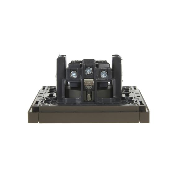 FORTE&PIANO Розетка 1-местная с заземлением без защитных шторок винтовое крепление 16А FP316 серый IEK