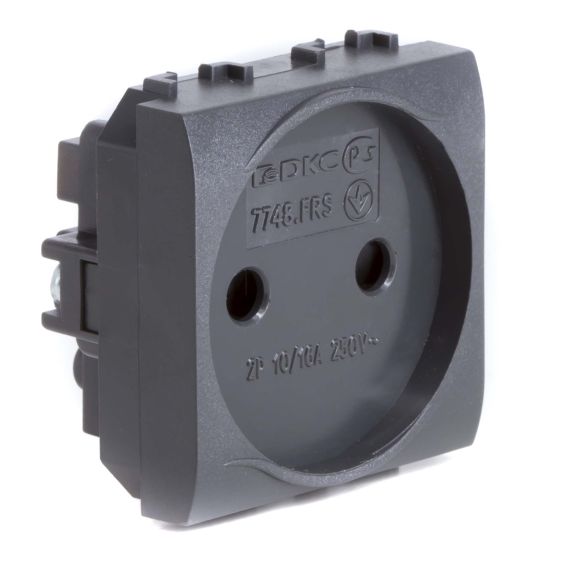 Электрическая розетка, без заземления, со шторками, черная, 2 мод. Электрическая розетка, без заземления, со шторками, черная, 2 мод.