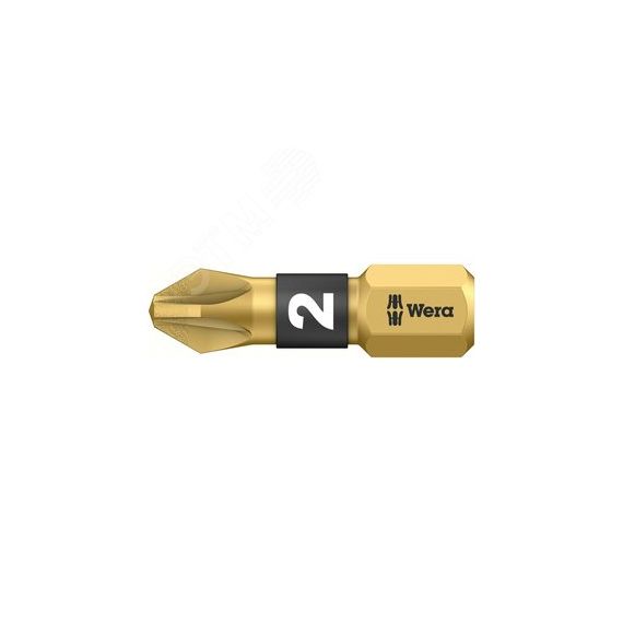 Бита биторсионная 855/1 BDC PZ алмазное покрытие хвостовик 1/4 C 6.3 PZ 2 x 25 мм WERA WE-056702