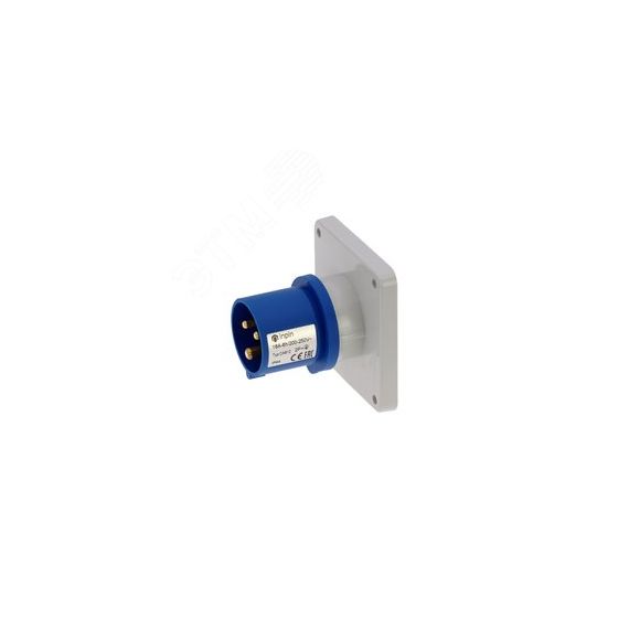 Вилка встраиваемая 16A/230V/1P+N+E/IP44, фланец 86x86 INPIN CA812
