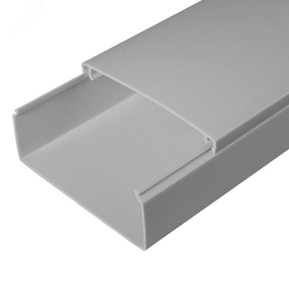 Кабель-канал серый RAL 7035 2-й замок в п/э 100х40 мм (24м/уп) Промрукав PR03.0081