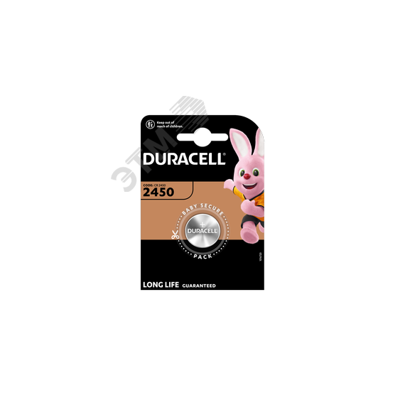 Элемент питания 5007989 2450-1BL литиевый 3v 1шт Duracell Б0044725