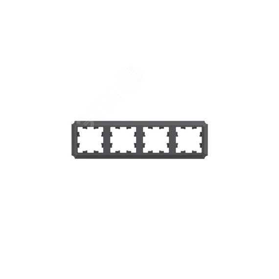 ATLASDESIGN ANTIQUE 4-постовая рамка, универсальная, БАЗАЛЬТ SE (Systeme) ATN101404