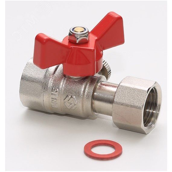 Кран шаровой для подключения манометра 1/2' х 1/4  НРхВР MVI BV.650.0403