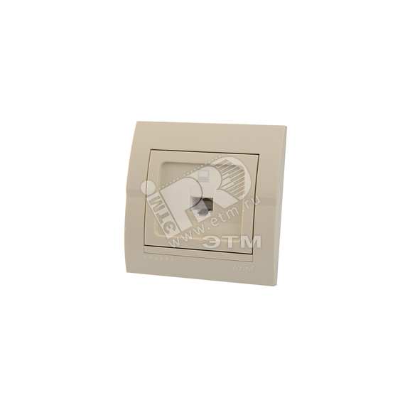 DERIY Розетка RJ45 крем Lezard 702-0303-139