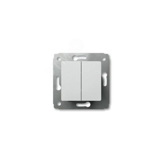 CARIVA Выключатель двухклавишный в рамку белый LEGRAND 773658