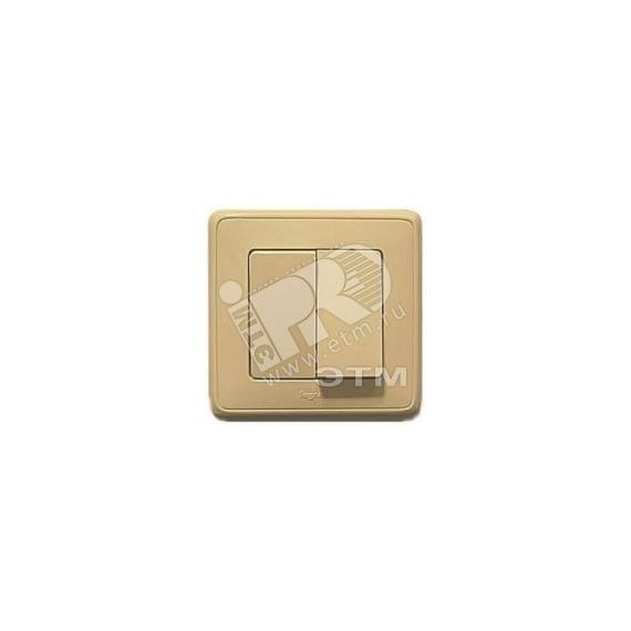 CARIVA Выключатель двухклавишный в рамку бежевый LEGRAND 773758