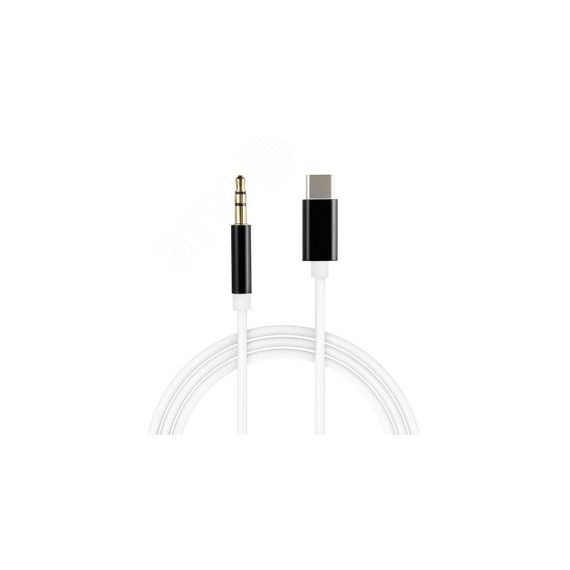 Кабель аудио Type C на AUX Jack 3.5 мм, 1 м., ультрагибкий, черный Greenconnect GCR-52329