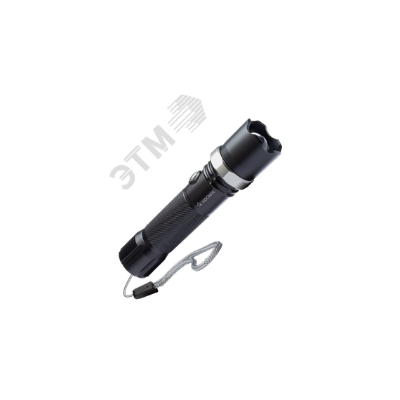 Фонарь ручной аккумуляторный 3Вт LED/линза/зум/Li-ion18650 1200mAh/анодир алюминий/USB-шнур, КОСМОС KOS112Lit