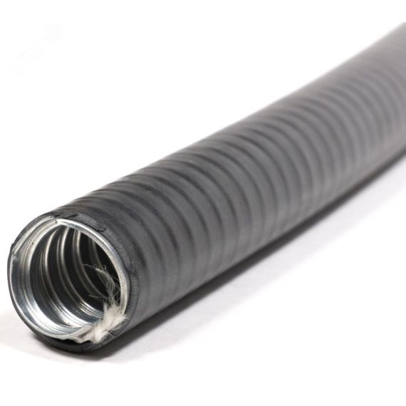 Металлорукав в пвх изоляции МПГ нг HF 20 (50 м/уп.) черный ЗЭТА Новосибирск zeta42911