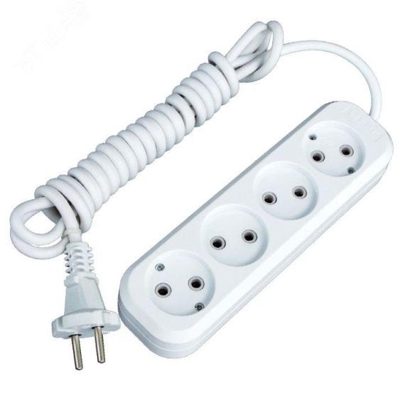 Удлинитель 'Эксперт' 4 гнезда 5 метров 10А/2.2кВт без заземления ПВС 2х0.75 PROxima EKF UBA10-275-4-05