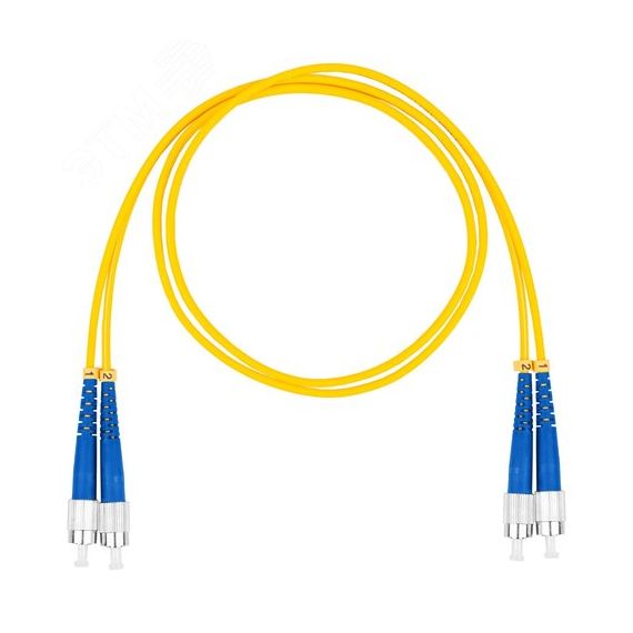 Шнур оптический коммутационный (патч-корд), FC-FC, дуплекс (duplex) OS2, нг(А)-HF, желтый, 7,0 м Datarex DR-222246