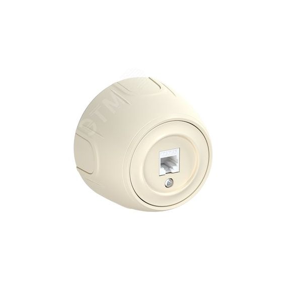 Розетка компьютерная 1xRJ45 кат.5e  Rotondo, цвет бежевый OneKeyElectro 7700887