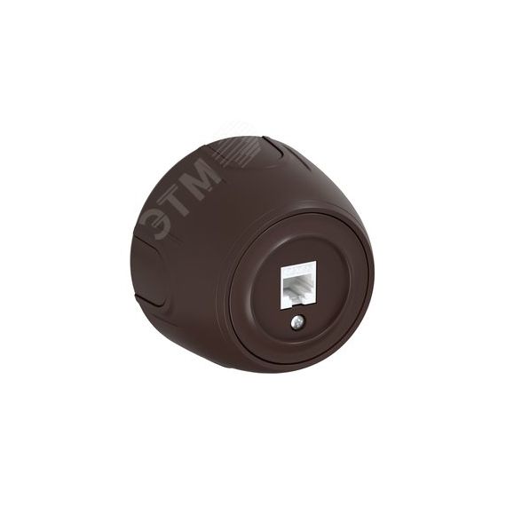 Розетка компьютерная 1xRJ45 кат.5e  Rotondo, цвет коричневый OneKeyElectro 7700888