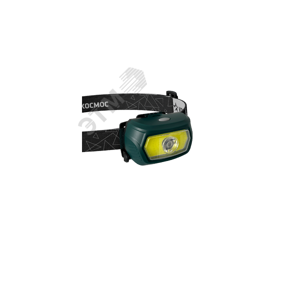 Фонарь налобный аккум/3Вт+5ВтCOB/кол. линза/съемн Li-ion18650 1200mAh/USBшн typeC КОСМОС KOC509Lit