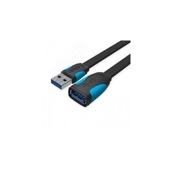 Кабель удлинитель USB 3.0 AM на AF, плоский, 3 м. Vention VAS-A13-B300