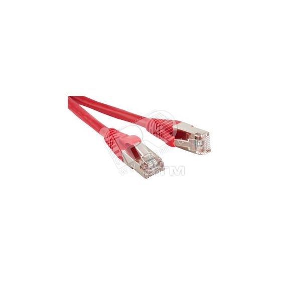 Патч-корд F/UTP экранированный категория 5e LSZH красный (2м) Hyperline 230101