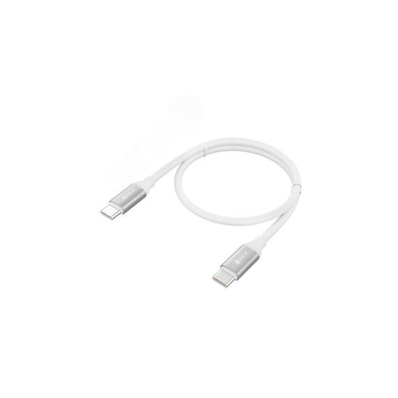 Кабель USB Type C на Type C, 0.5 м., AL белый, быстрая зарядка Greenconnect GCR-52361