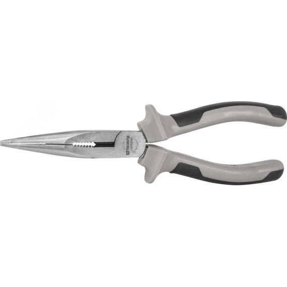 Длинногубцы прямые с духкомпонентными рукоятками, 180 мм Thorvik LNP0180