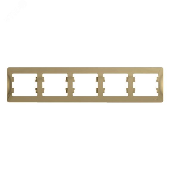 GLOSSA Рамка горизонтальная 5 постов титан SE (Systeme) GSL000405