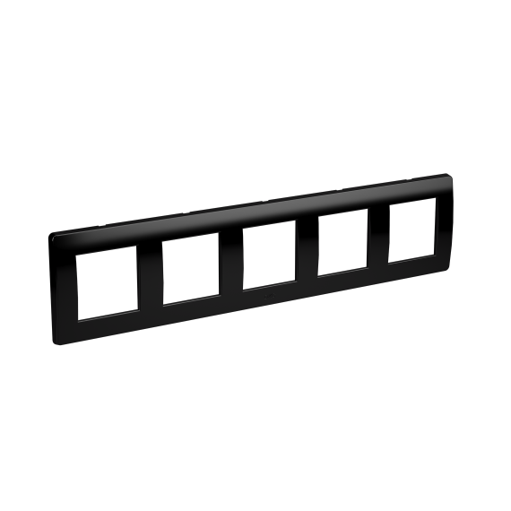 Рамка на 2+2+2+2+2 модуля (пятиместная), черная