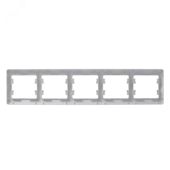 GLOSSA Рамка горизонтальная 5 постов алюминий SE (Systeme) GSL000305