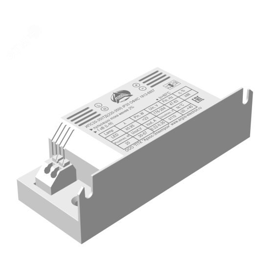 Драйвер светодиодный ИПС20-350ТД(220-350I) IP20 ОФИС 1813 Аргос-Электрон IPS20350TD1813