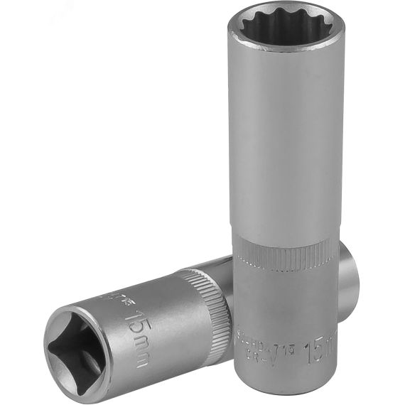 Головка торцевая глубокая 12-гранная 1/2''DR, 15 мм Jonnesway S04HD4715